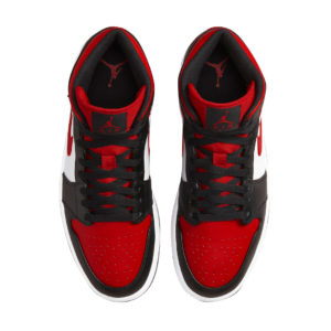 Air Jordan 1 Mid White Black Red - Image 3